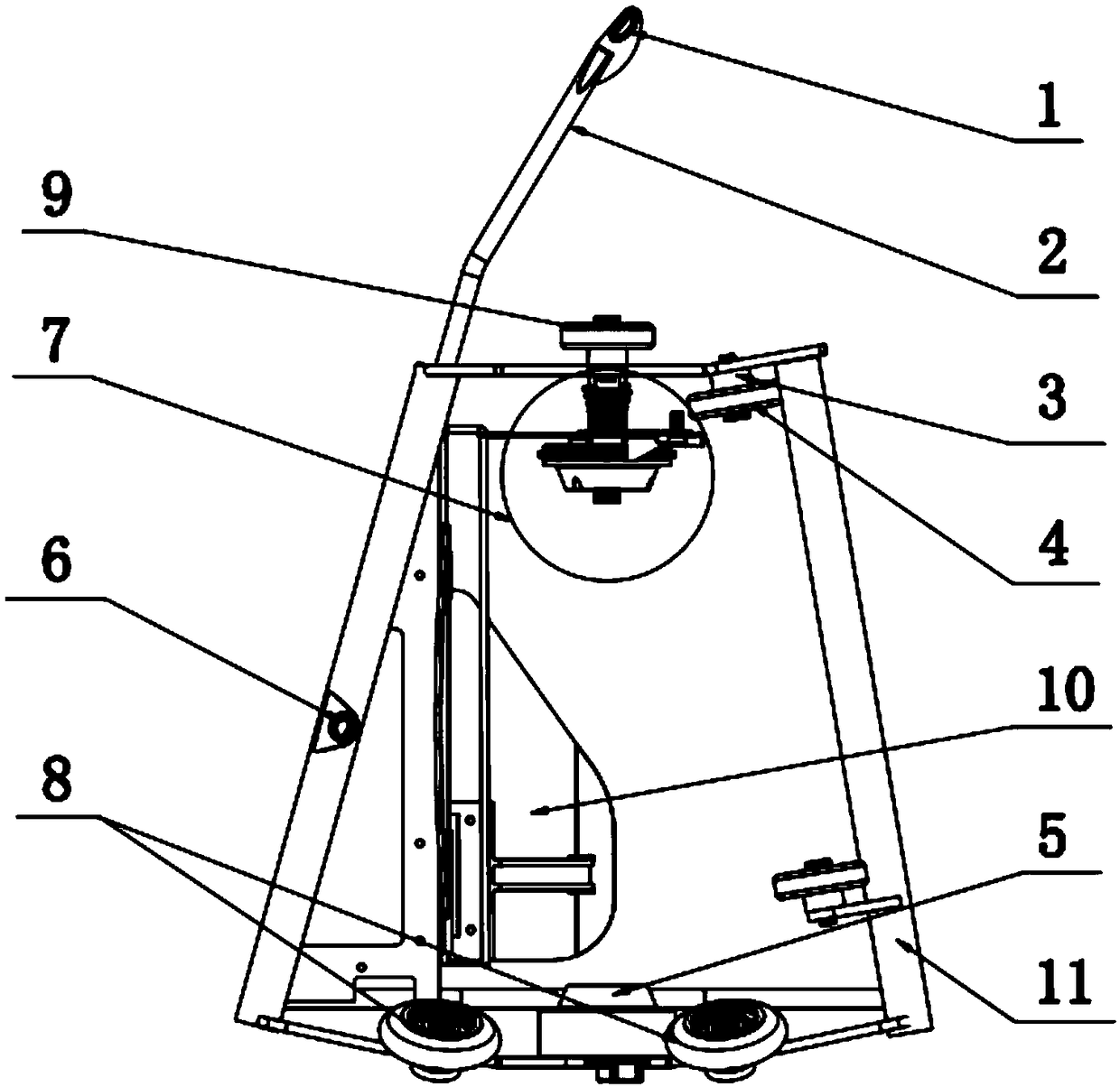 Wire breaking protection mechanism for radiation type fly shuttle on plastic flat wire circular knitting machine