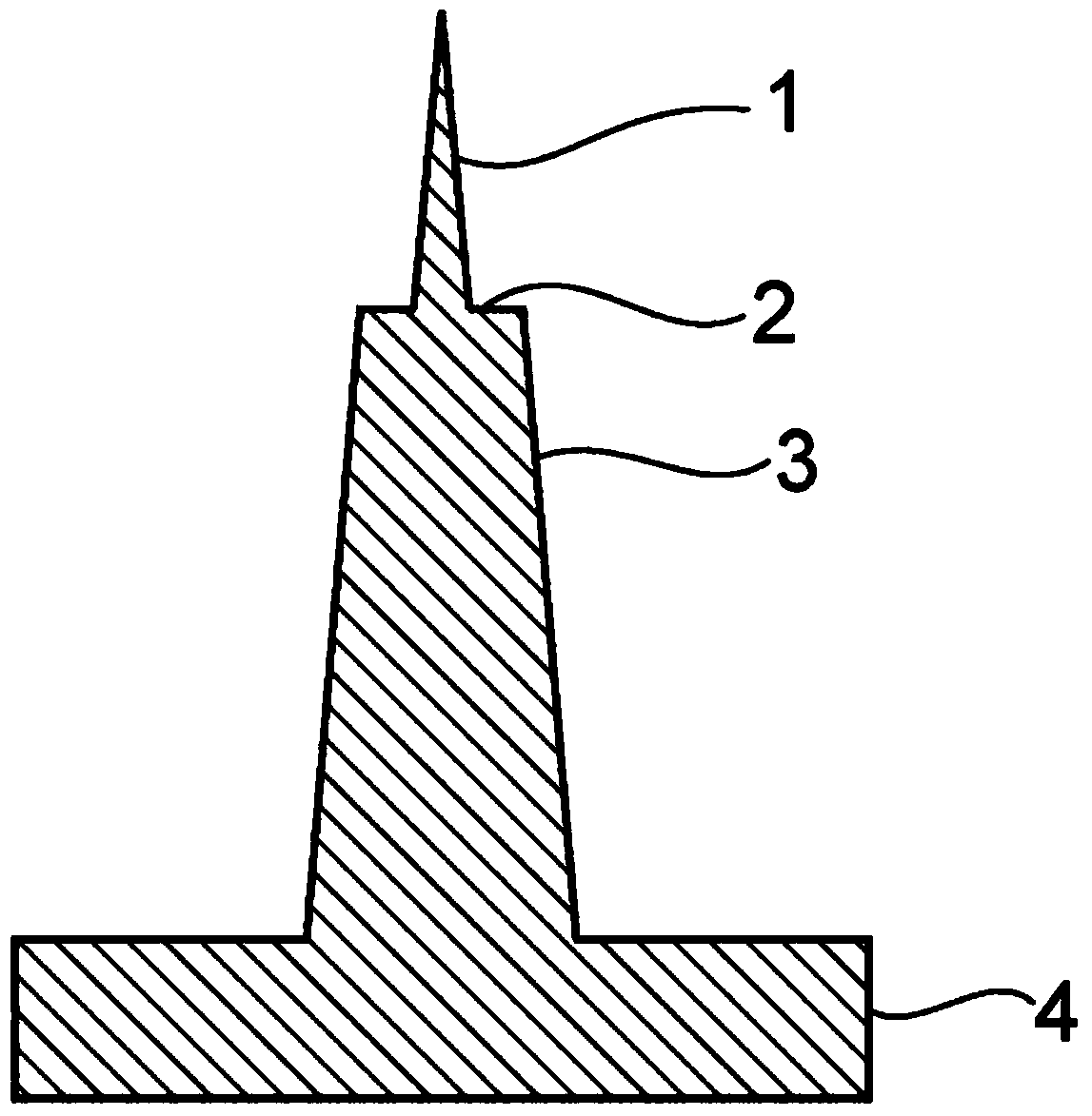 A drug-retaining microneedle matrix and its manufacturing method