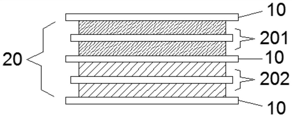 A laminated secondary battery based on cross-stacking and its preparation method