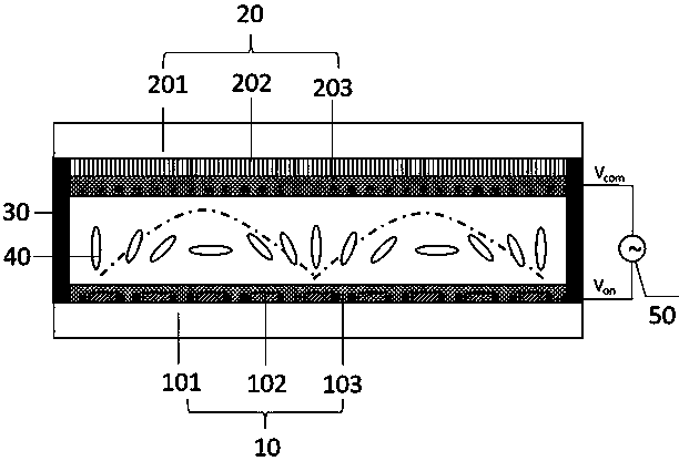 Liquid crystal lens with focusing plane capable of being scanned and manufacturing method thereof