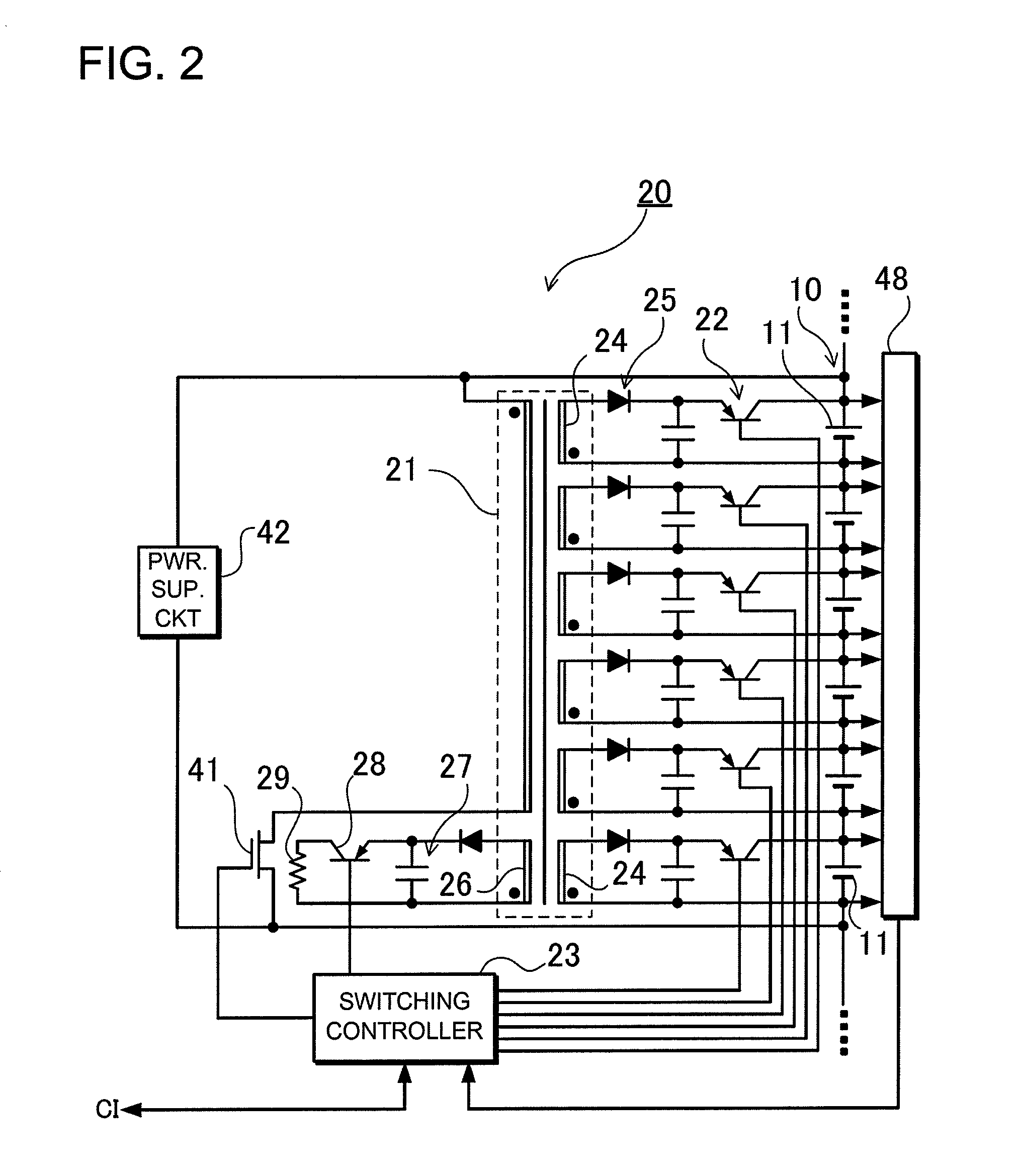 Power supply device capable of equalizing electrical properties of batteries