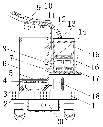 Multifunctional garbage can for municipal administration