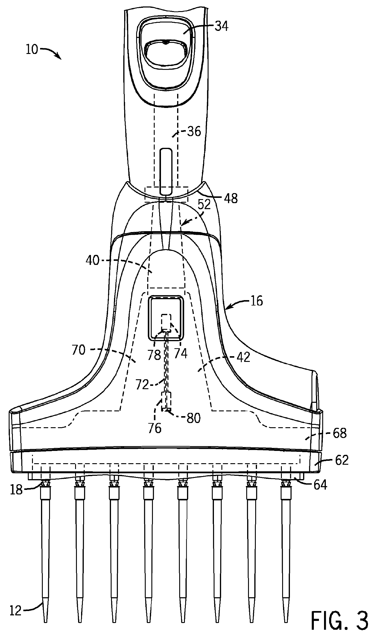 Multi-channel pipettor with repositionable tips