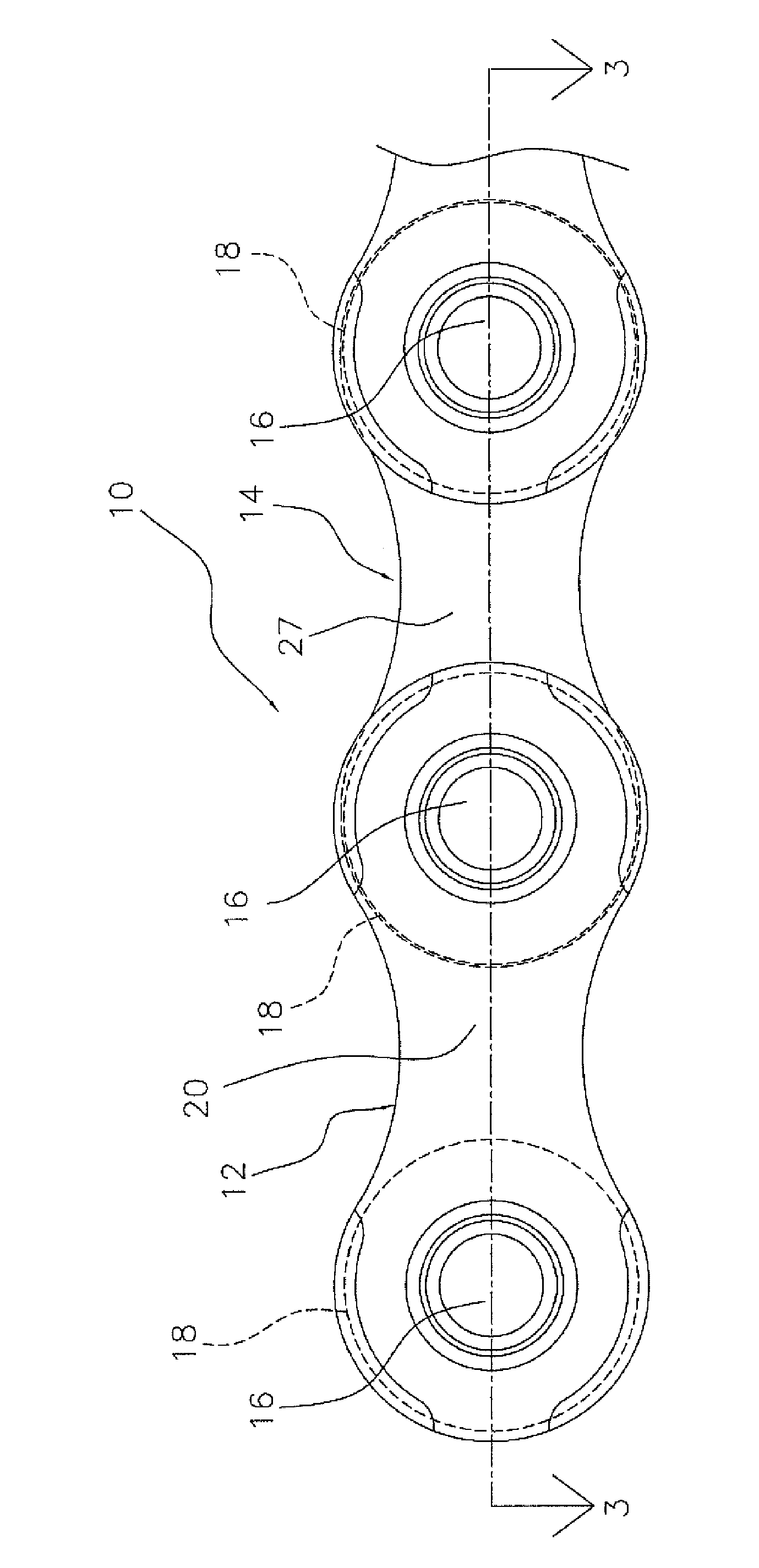 Inner link plate for bicycle chain