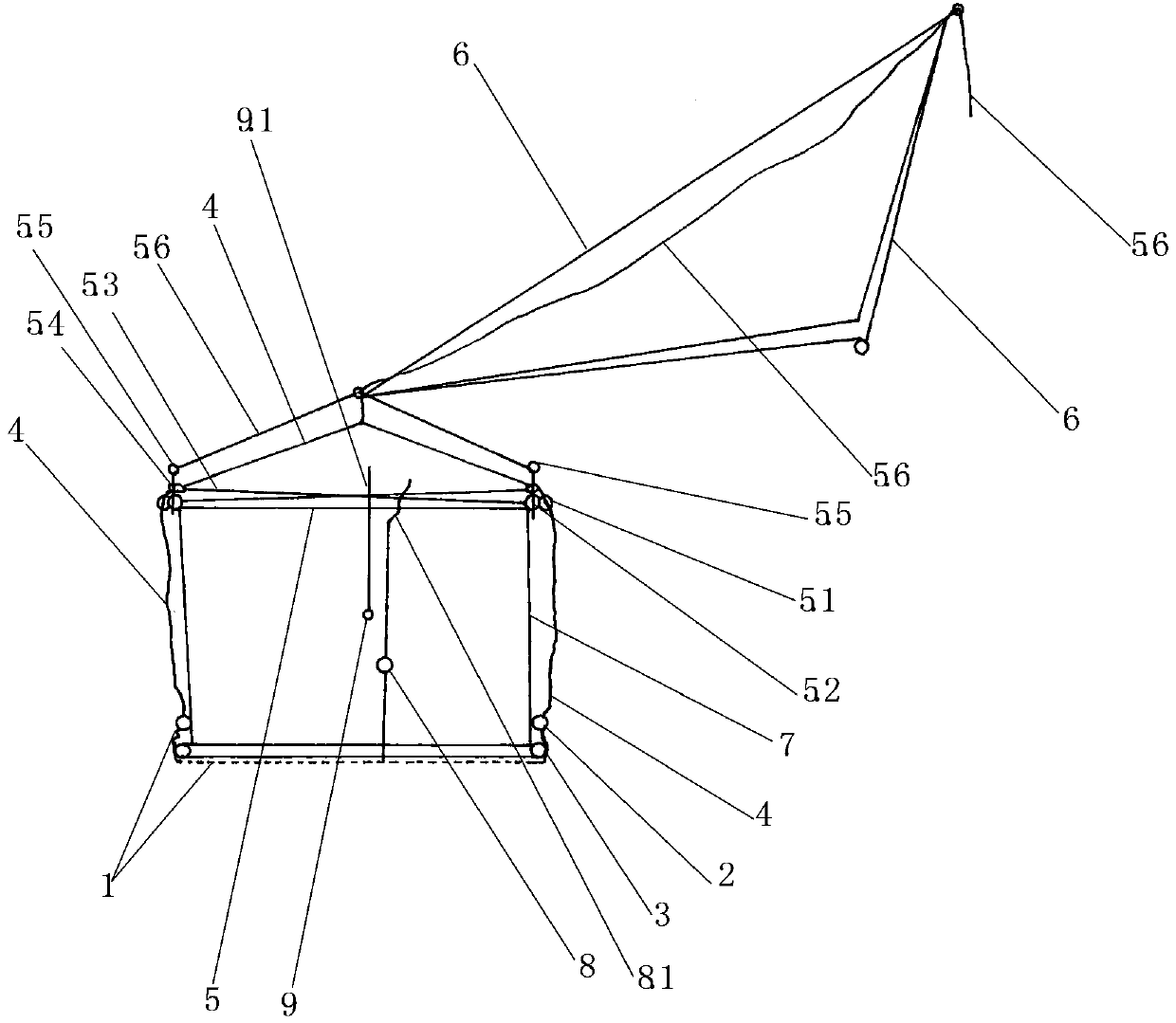 Visible hoisting type fishing net