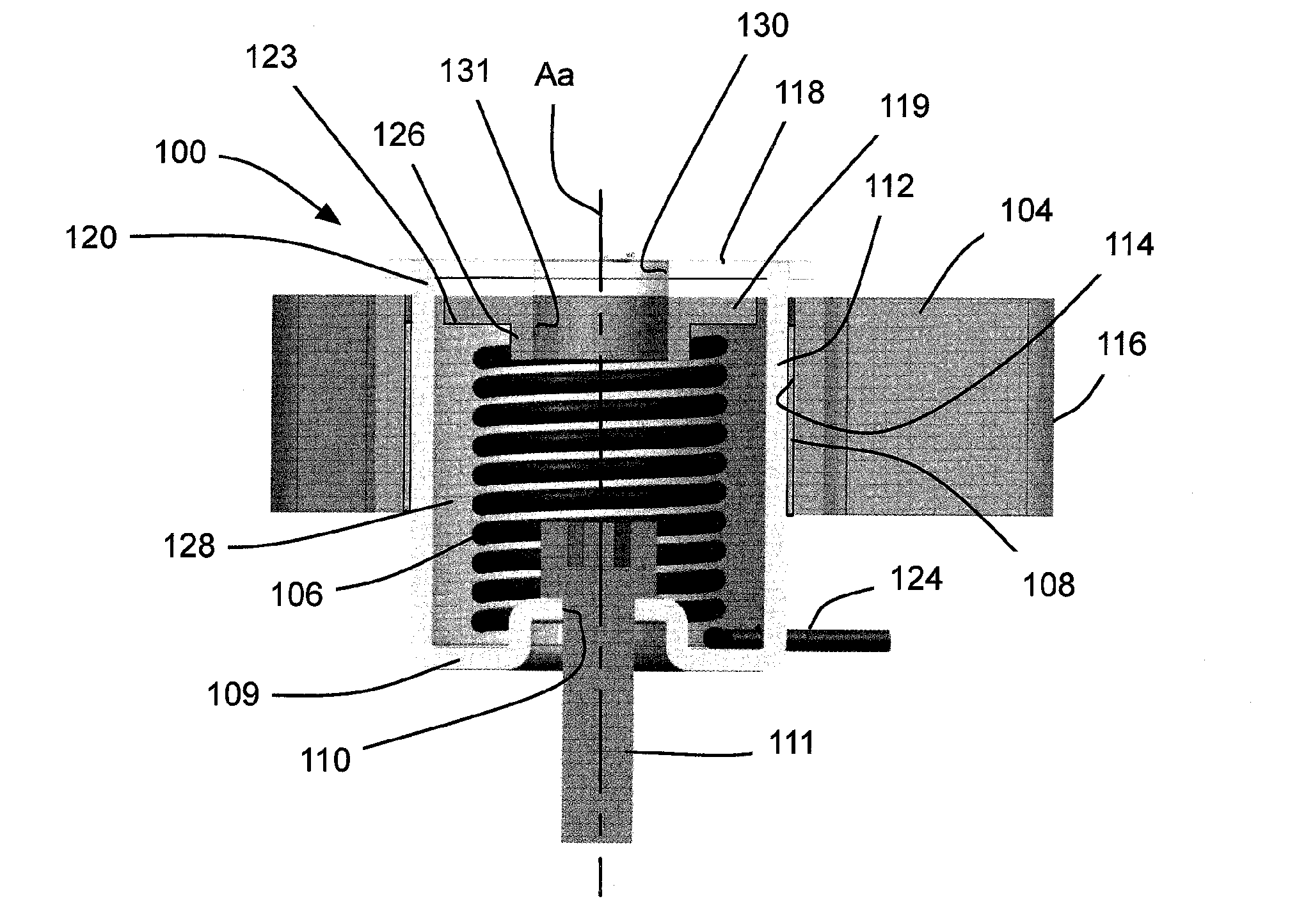 Tensioner with increased damping and arm on base cup configuration