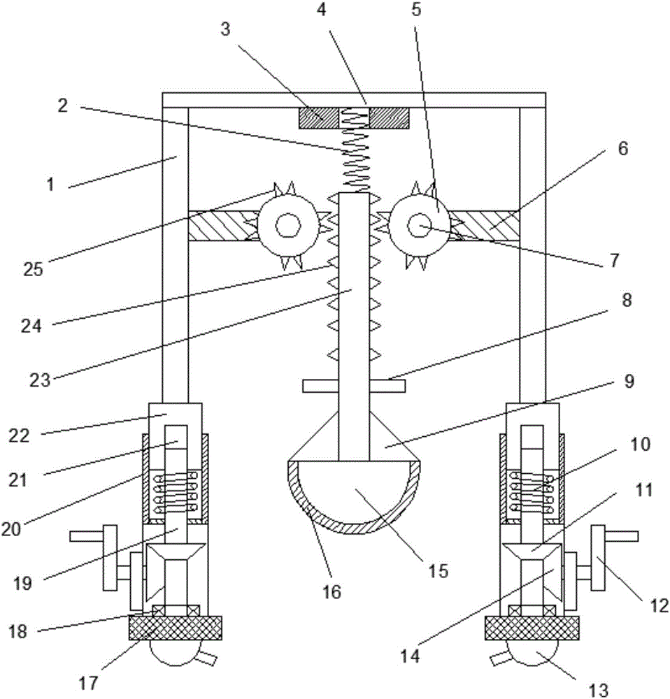 Pure mechanical building pile driver