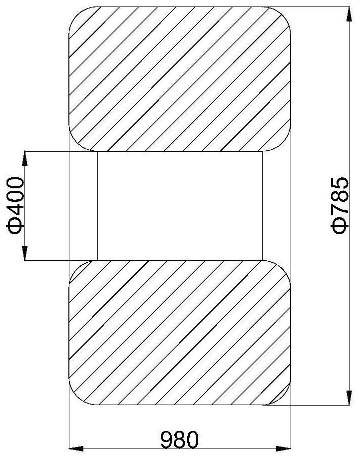 Forging method for 1Mn18Cr18N nonmagnetic retaining ring of turbo-generator