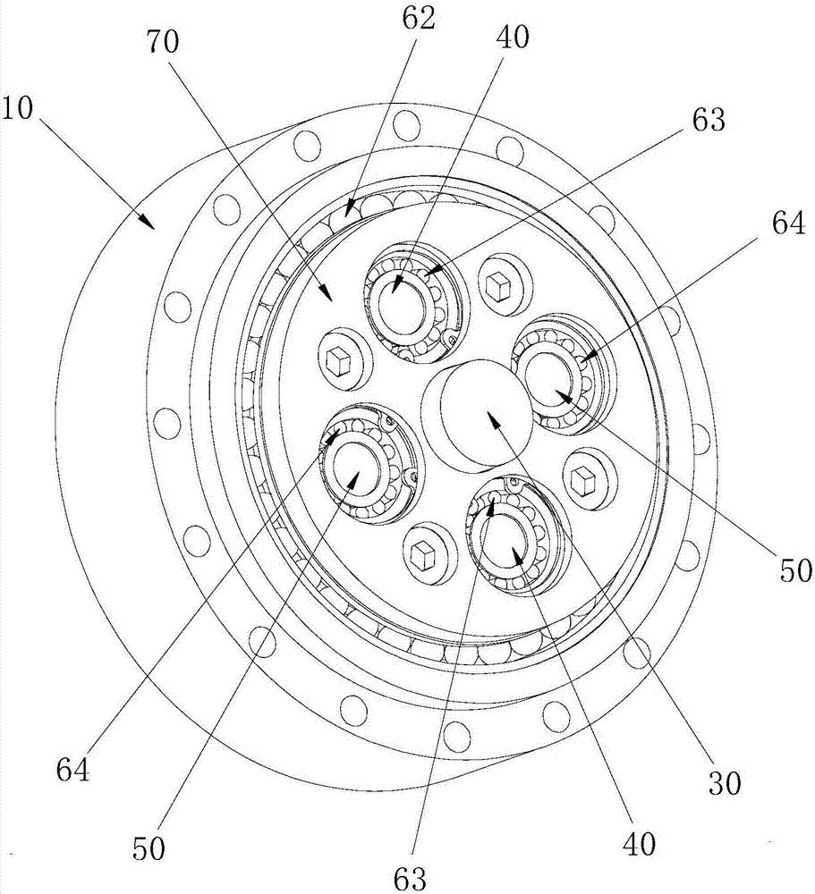 Three-grade deceleration planetary reducer and industrial robot