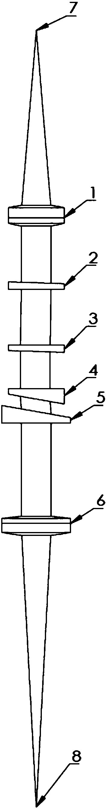 Laser scanning cutting optical system based on four rotary optical wedges