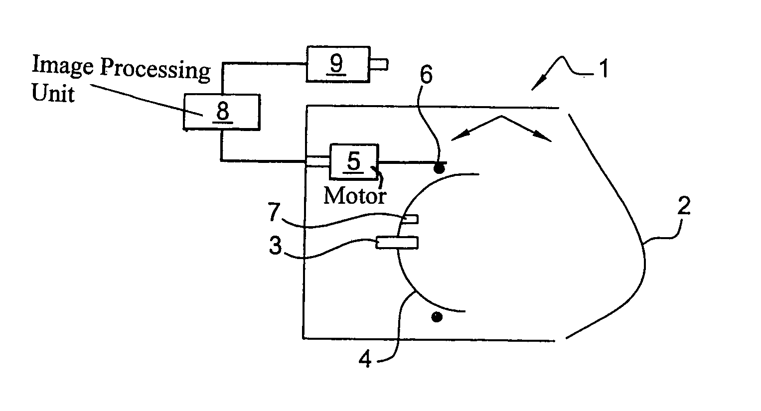 System for in-situ control of the orientation of a vehicle headlamp and process for its implementation