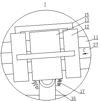 A rotating friction damping shock absorbing support device