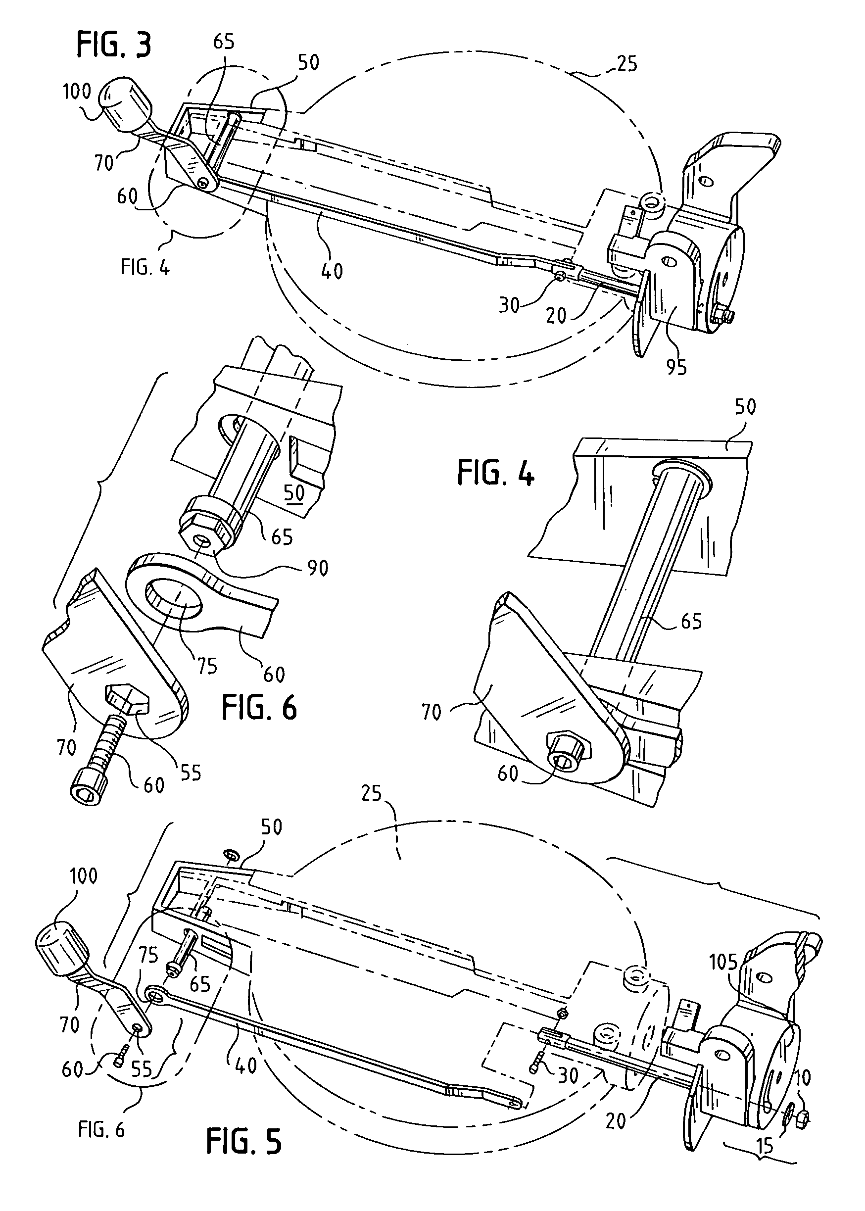 Front-accessible bevel locking system