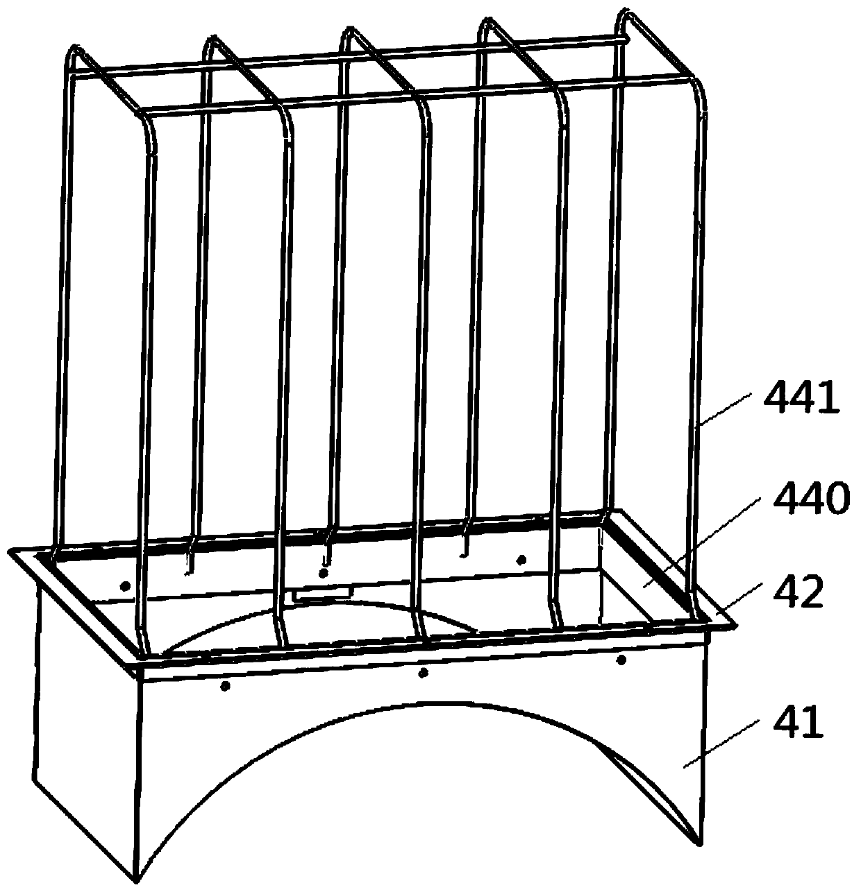 Pressure relieving dust preventing and filtering system for dual-sealing arch-shaped material guiding chute