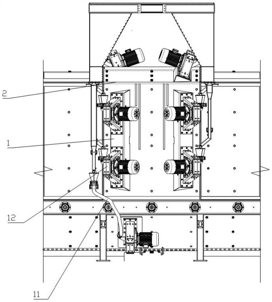 Valve-controlled shot circulating device of shot blasting machine