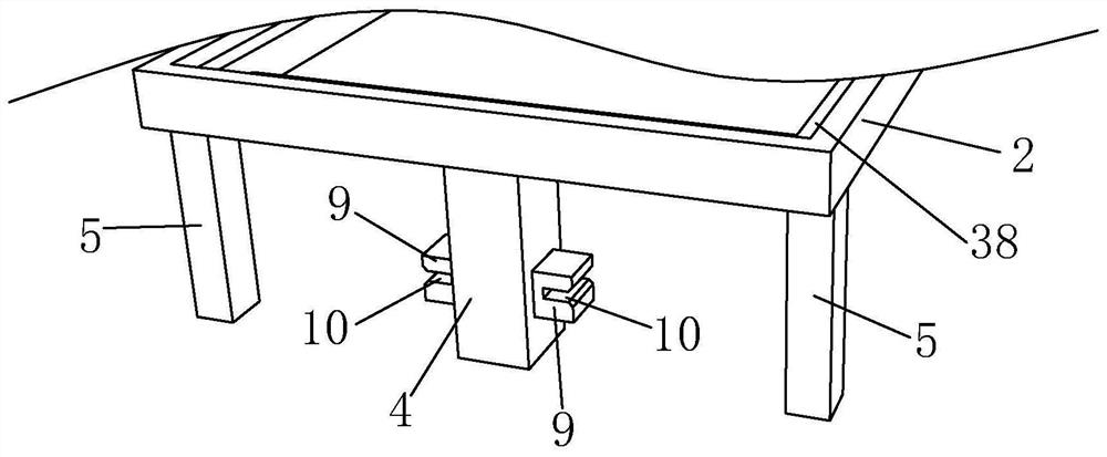 A support device and construction method for plain river dredging engineering