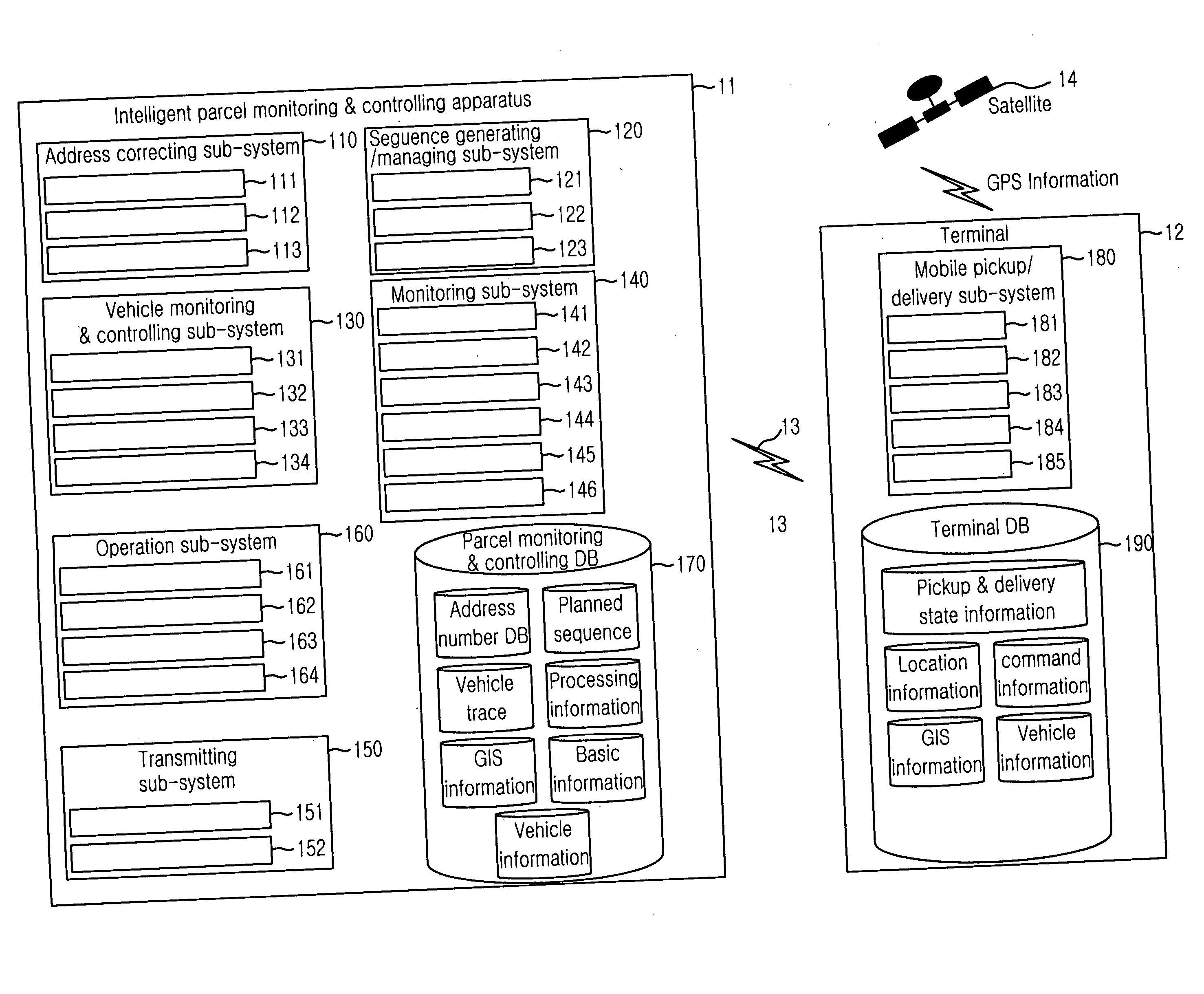 Intelligent parcel monitoring and controlling apparatus and method and terminal for executing real-time parcel pickup and delivery and operation method thereof