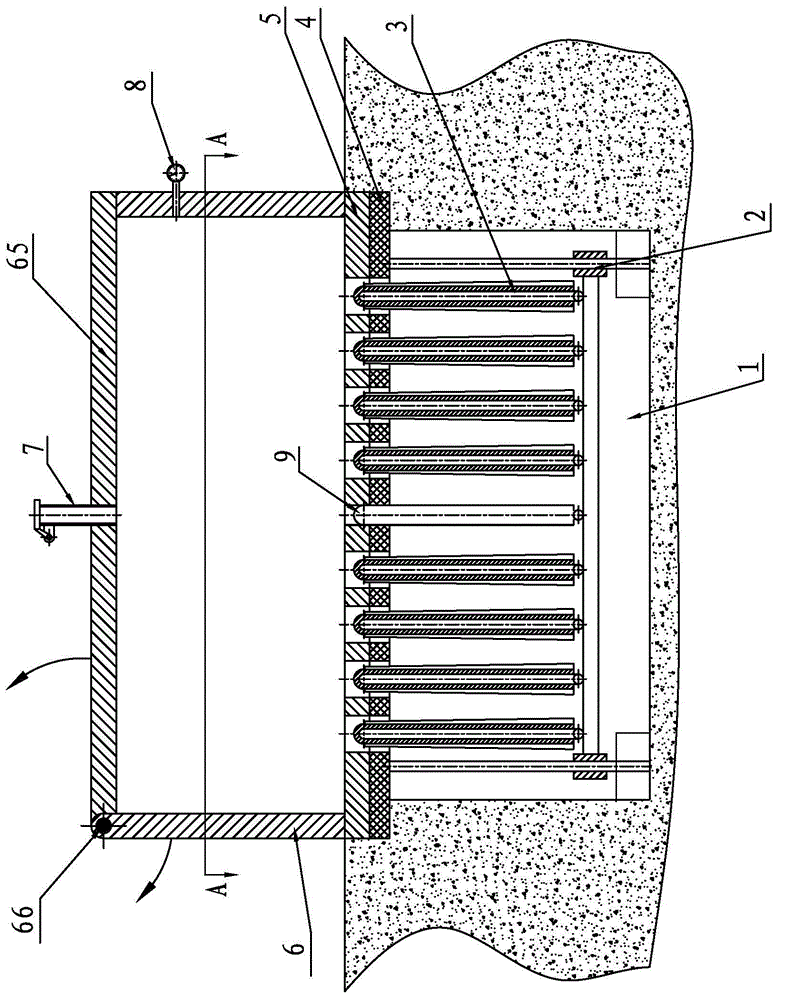 Efficient anaerobic fermentation device for straw feed and application method thereof