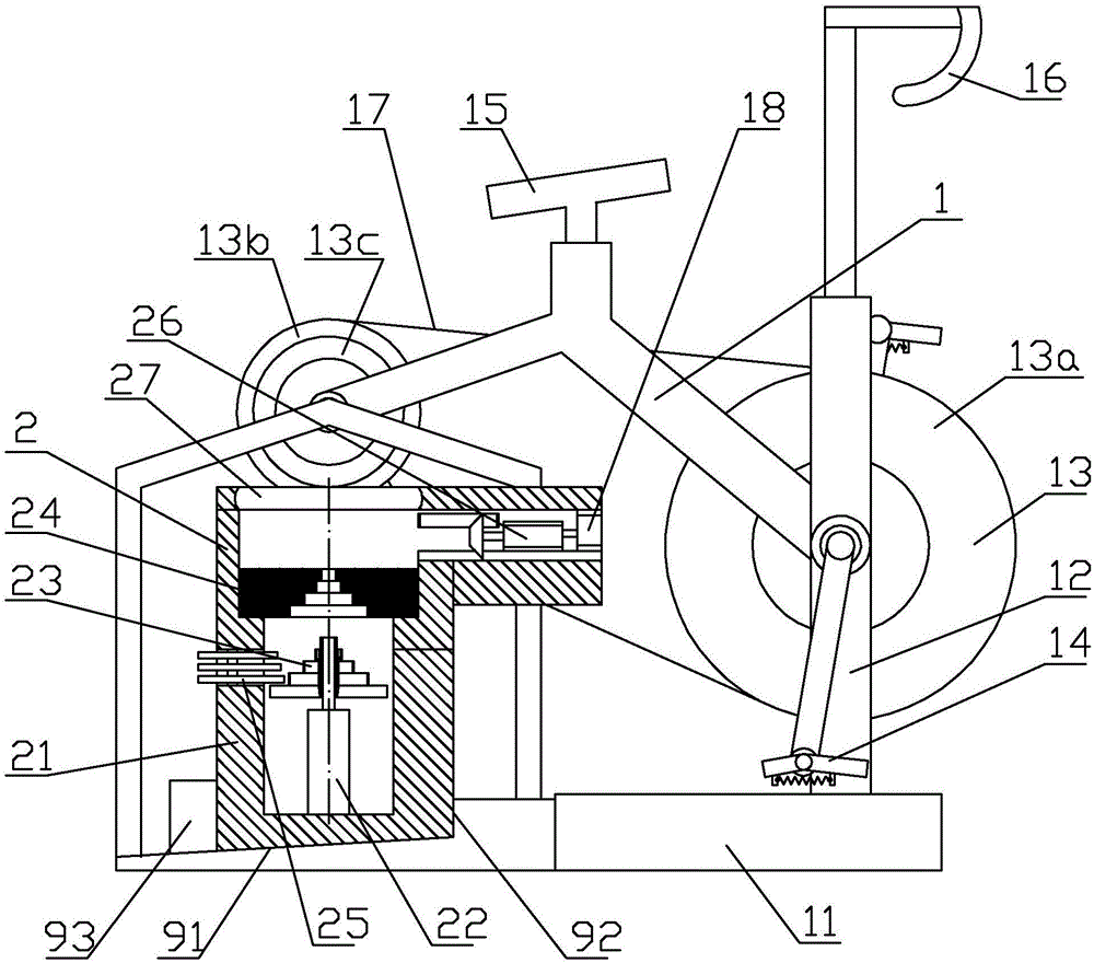 Pedal device having exercise frequency regulating and control effect and used for training bicycle