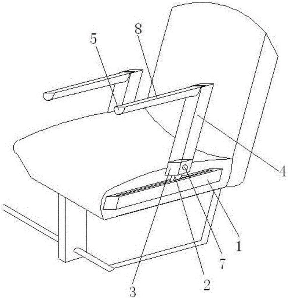 Aircraft seat armrest capable of rotating horizontally