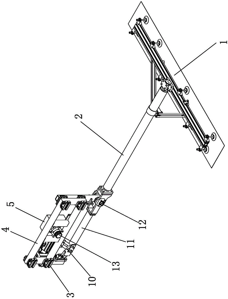 Swing arm type feeding lifting mechanism