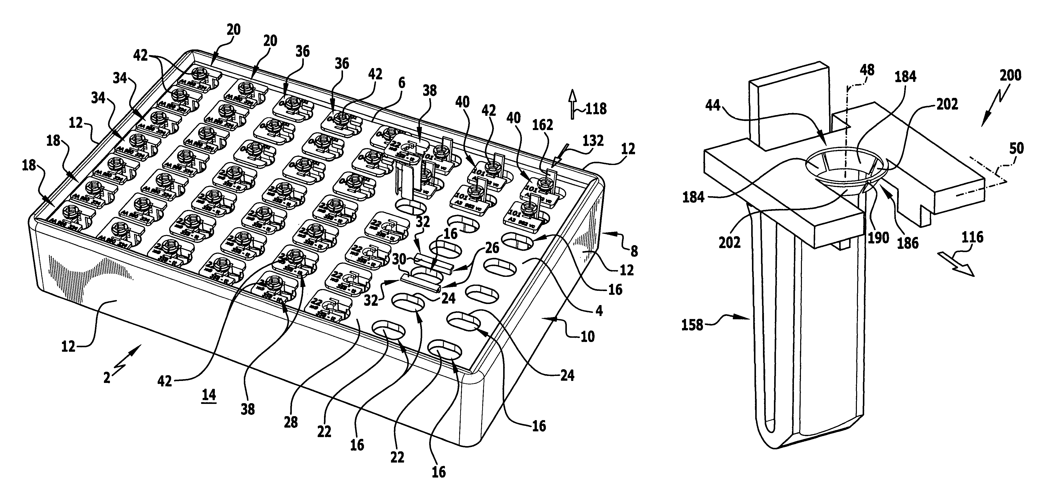 Holding device for an implant