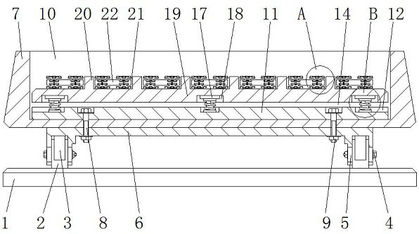 A high-speed railway sleeper placing frame with elastic cushioning