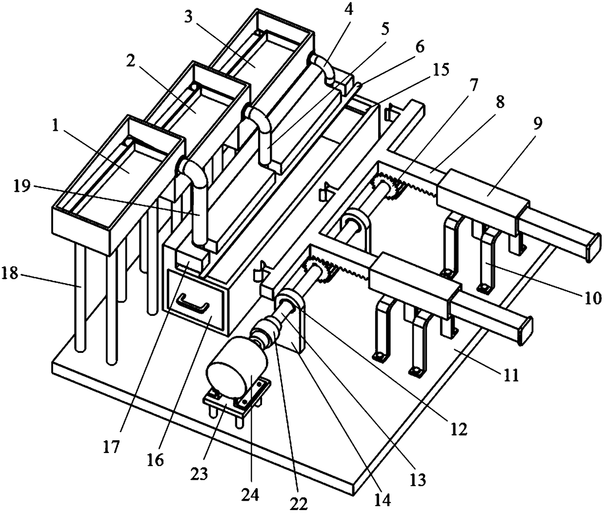 Automatic nut screening and cracking device