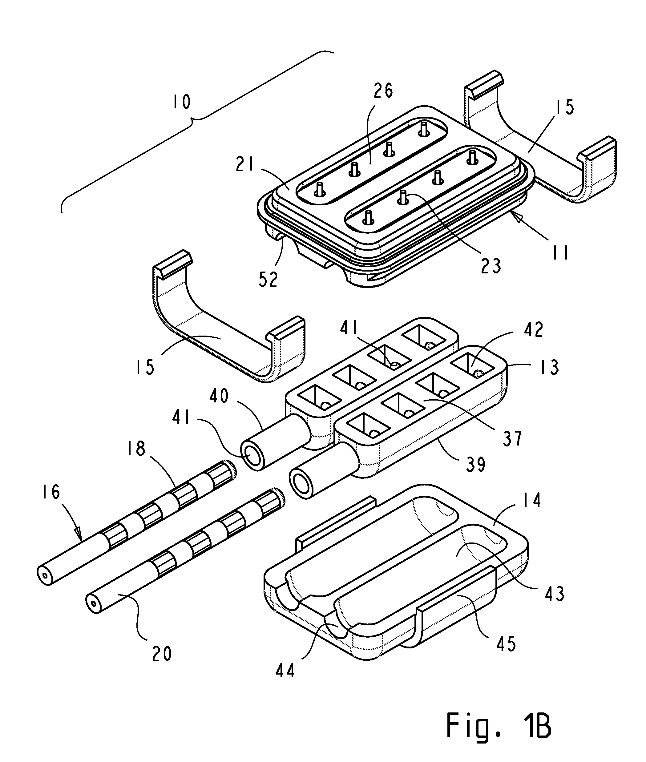 Implantable connector with protected contacts