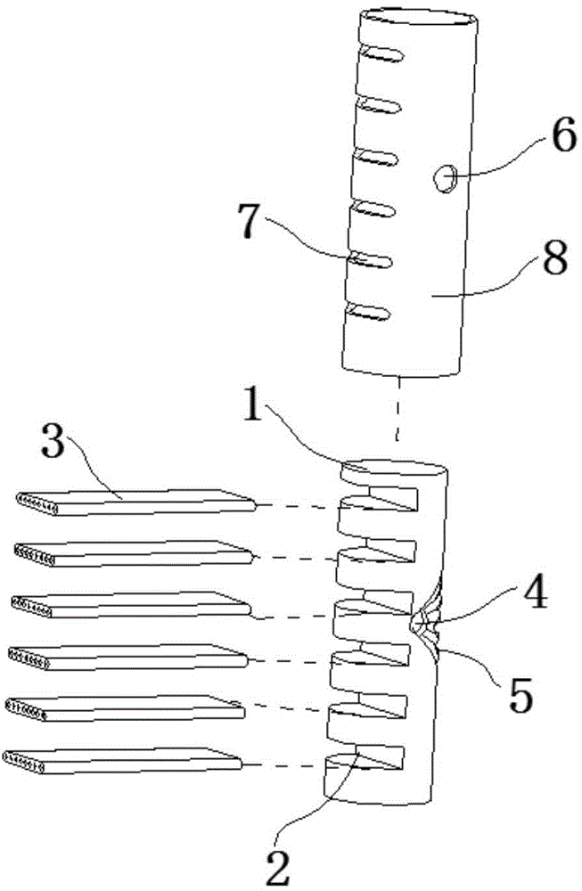 Refrigerating fluid flow distributing structure, micro-channel flow distributing assembly, heat exchanger and air-conditioner