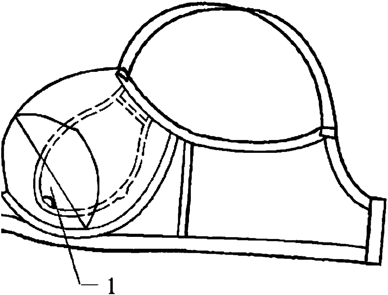 Integral three-dimensional (3D) molded crescent piece underwear structure