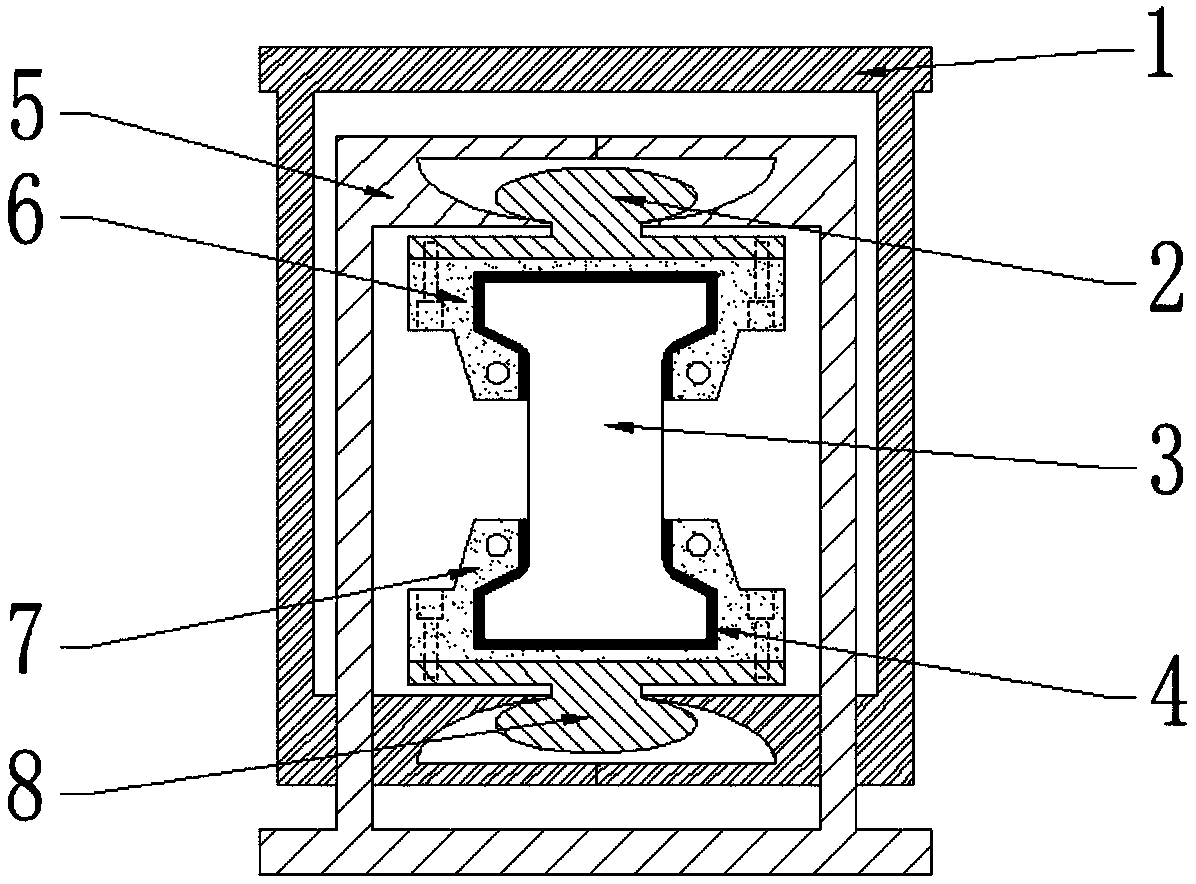 Adhesive-free testing device and method for rock direct tensile test