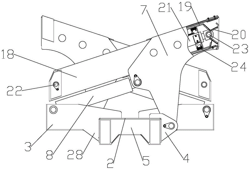 Front outrigger structure of a wrecker