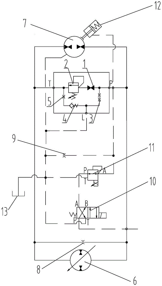 Pipeline heating deflation valve and rotation closed type hydraulic system of crane