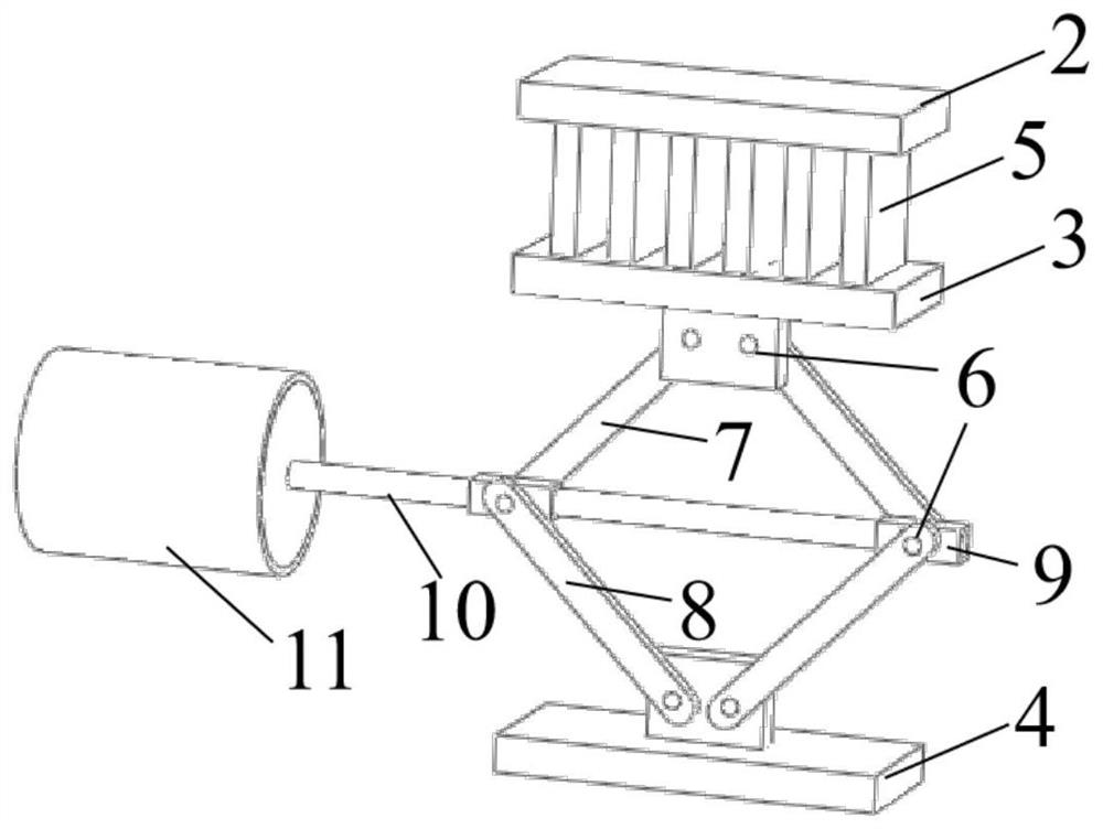 Bottom angle damper with displacement amplification function and assembled shear wall with swing energy dissipation function