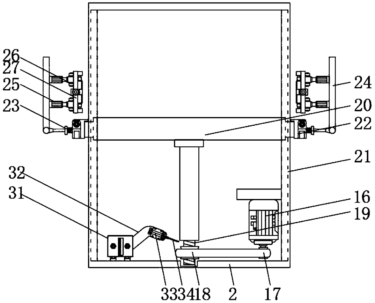 Lifting device for stand-steering forklift