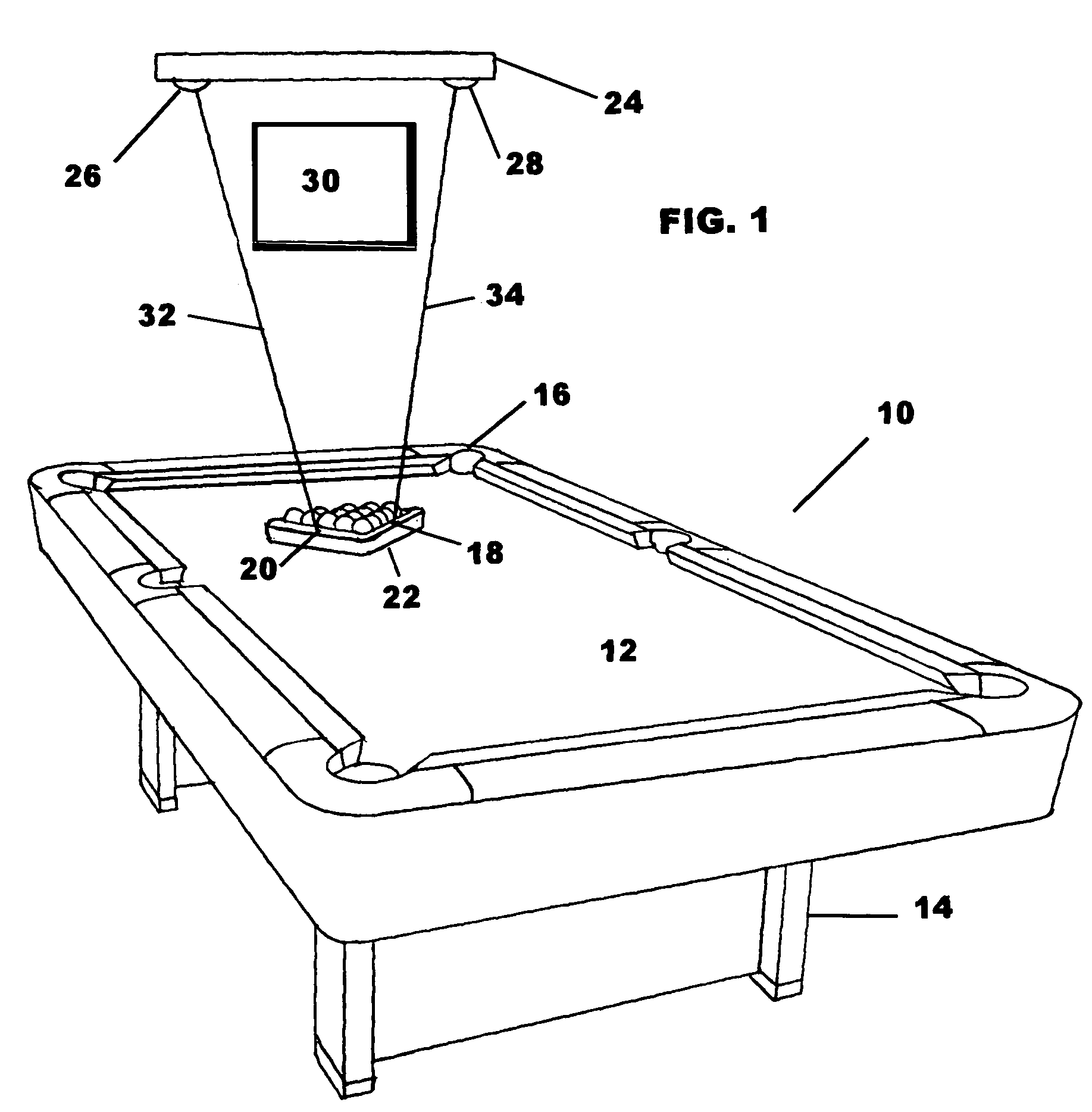 Method and apparatus for positioning a billiard game rack