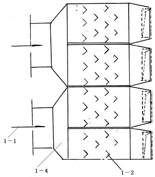 Front-mounted dedusting three-layer large water body mesh filter bag activated carbon dust, nitrate, sulfur and mercury purifying tower system