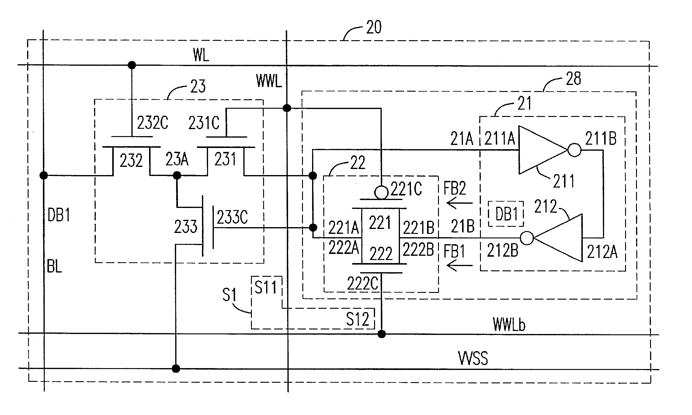 Static random  access memory cell and method of operating the same