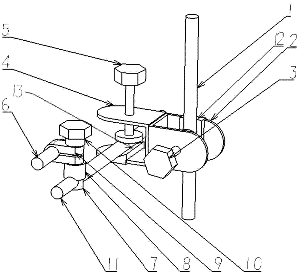 Microphone fixture for measuring noise at the driver's ear in a vehicle