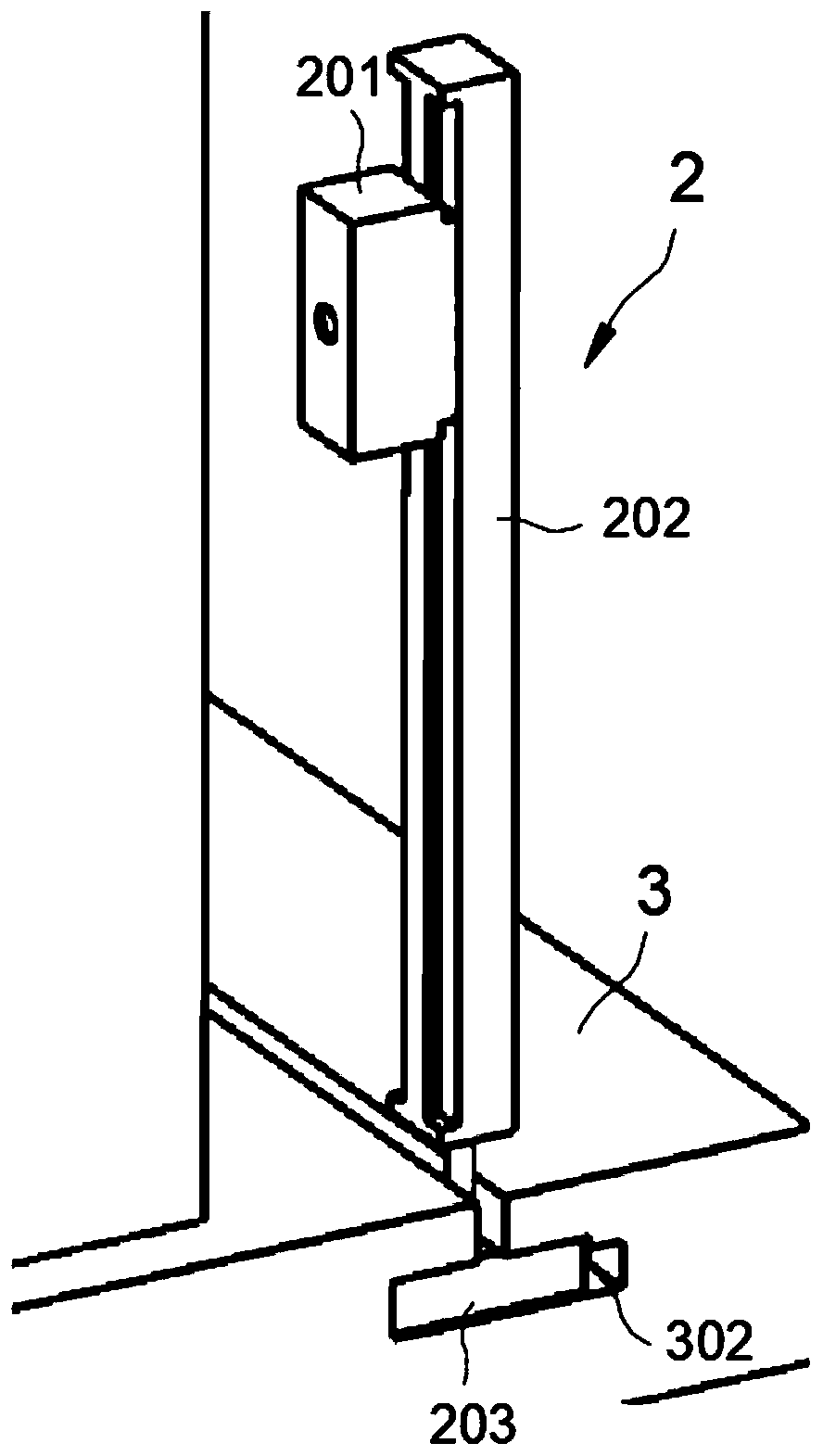 Telescopic laser scanning detection system suitable for platform door and control method of telescopic laser scanning detection system