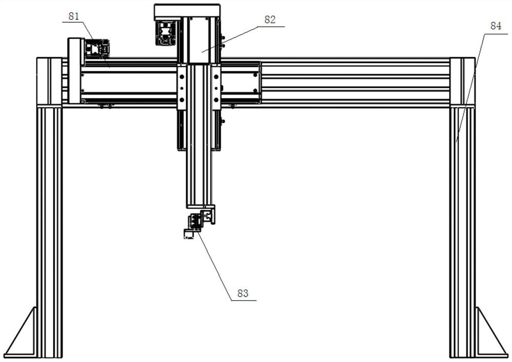 An automatic labeling device for sealing the blast hole of the shell of the perforating bullet