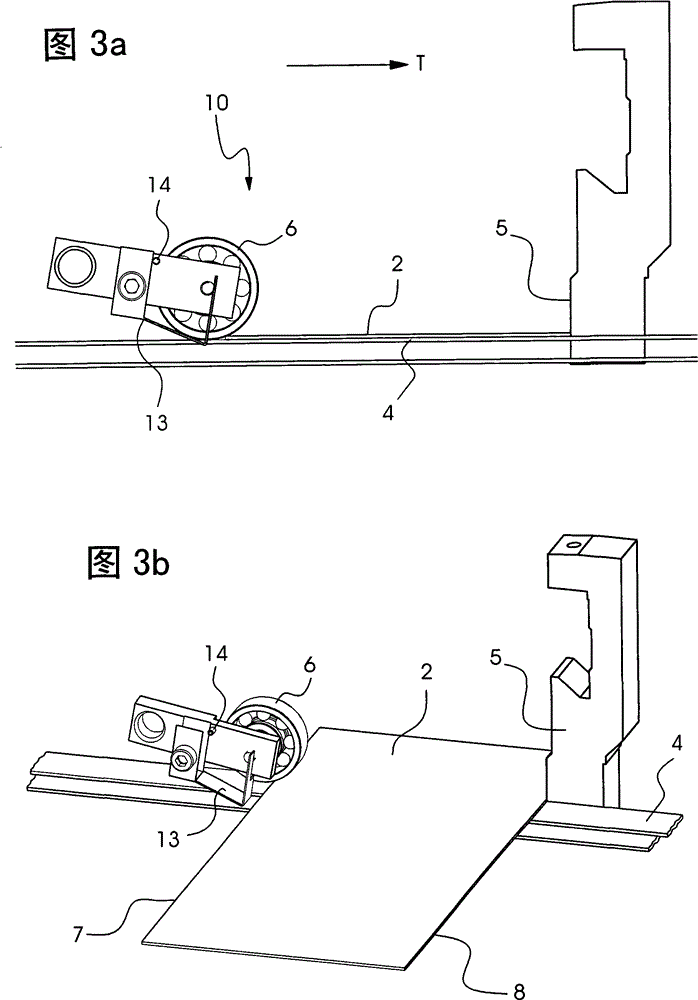 Device for positioning the trailing edge of sheets