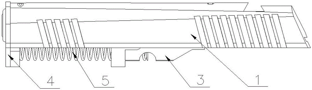 Spiral rotating and rigid locking mechanism for handgun