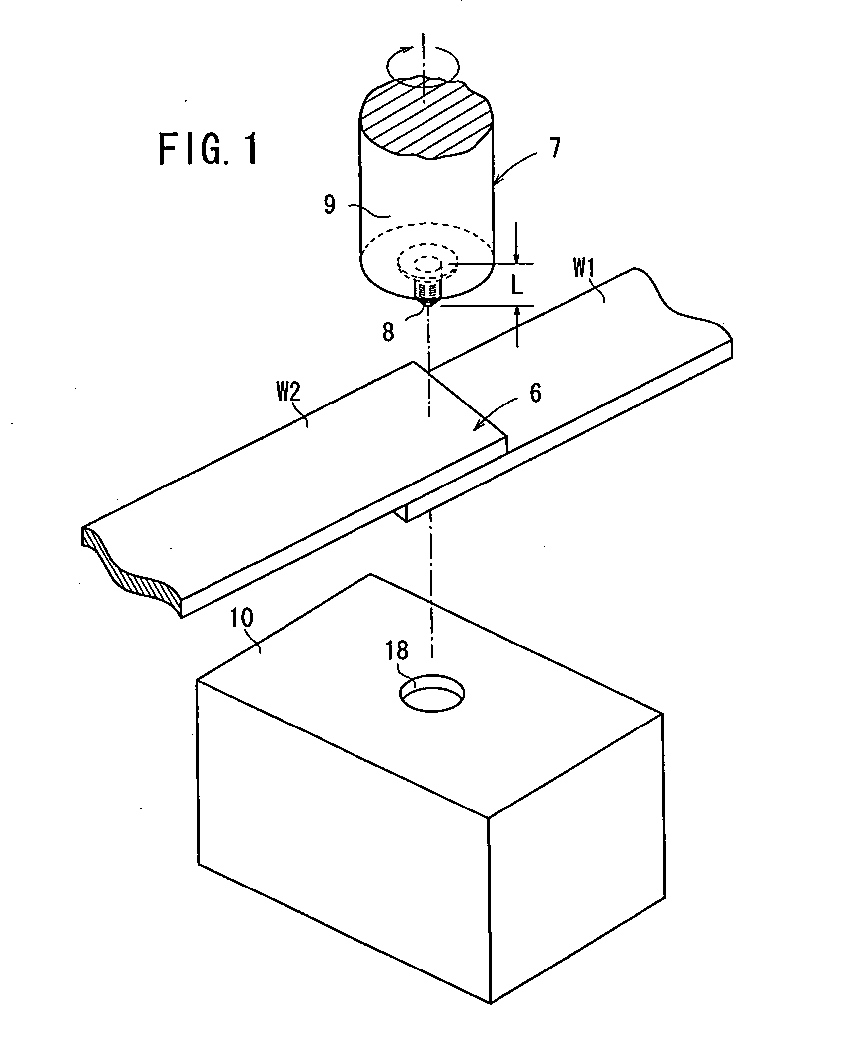 Method for friction stir welding, jig therefor, member with friction stir-welded portion, and tool for friction stir welding