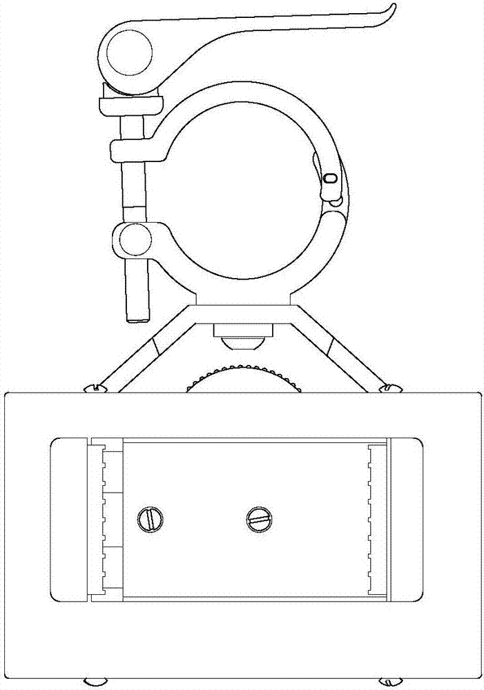 Microscope mobile phone shooting fixer and use method thereof