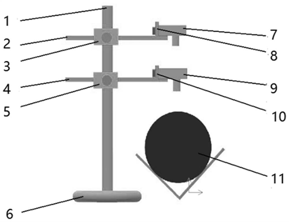 A pipe diameter measuring device and its measuring method based on machine vision