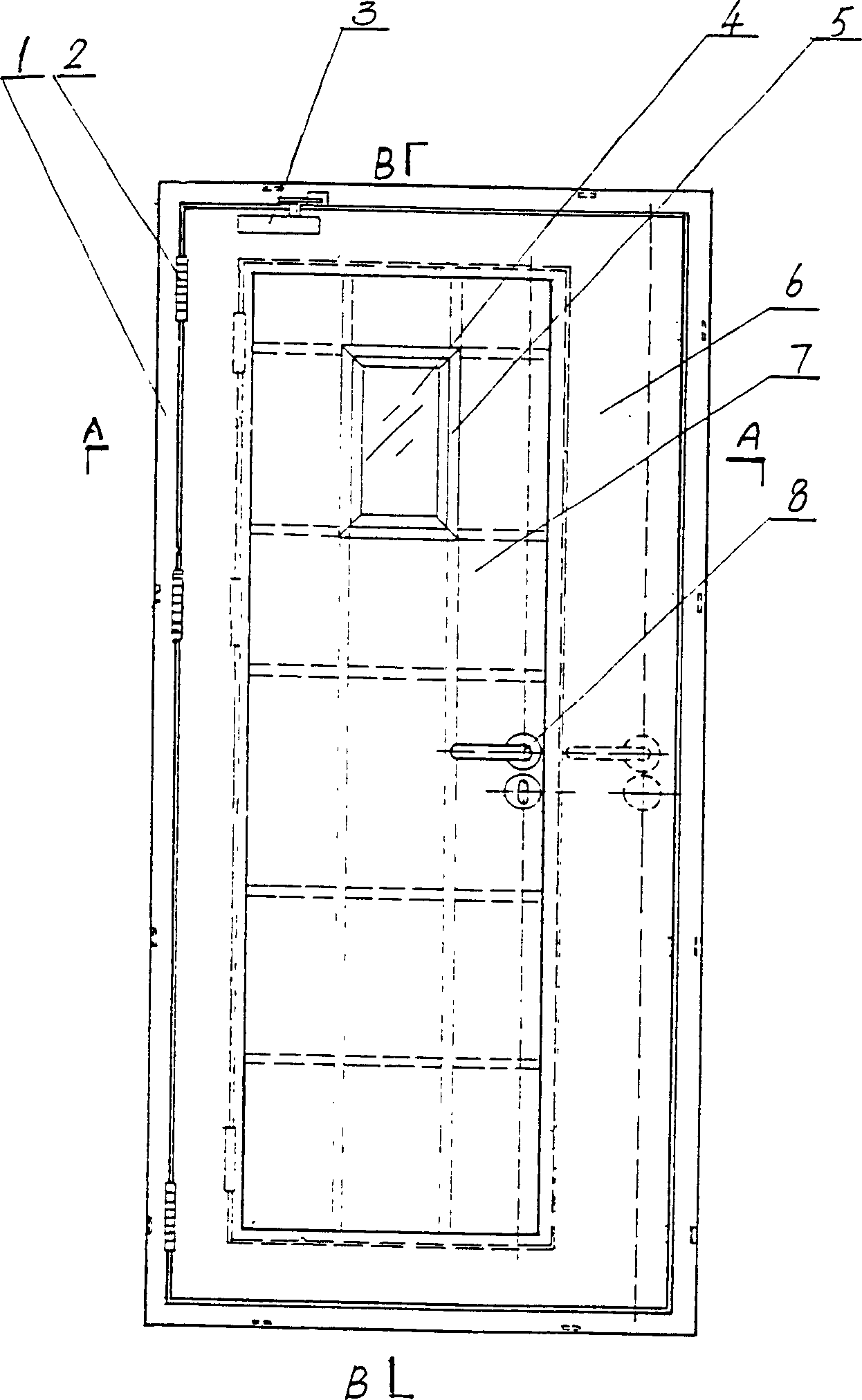 Two-way opening single casement escape door