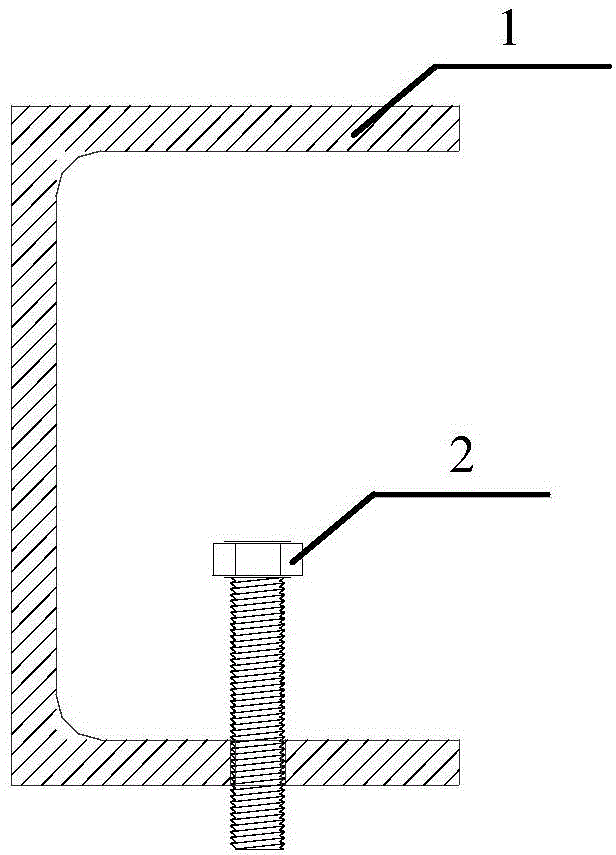 Steel channel based manual leveling device of power distribution cabinet