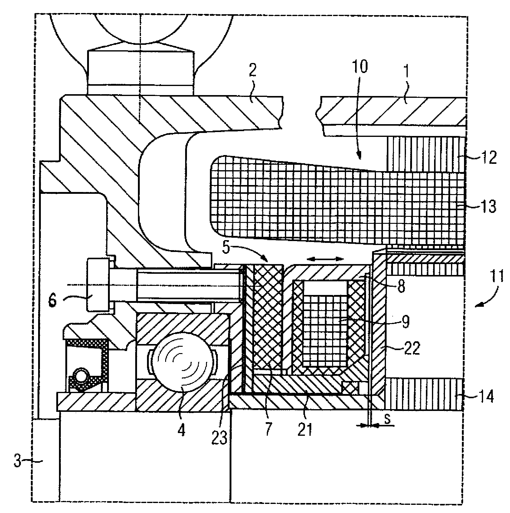 Electrical machine with magnetic brake directly on the rotor